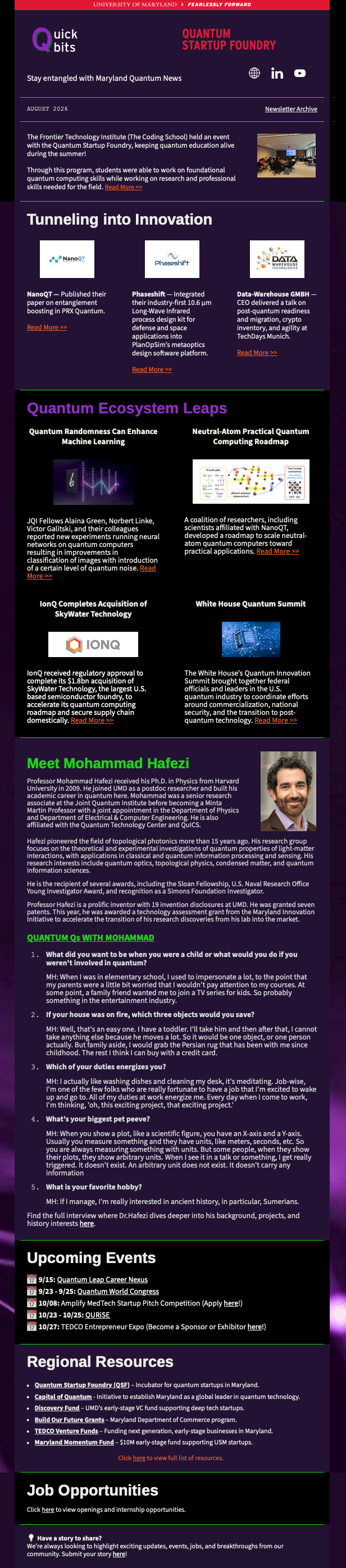 August Newsletter