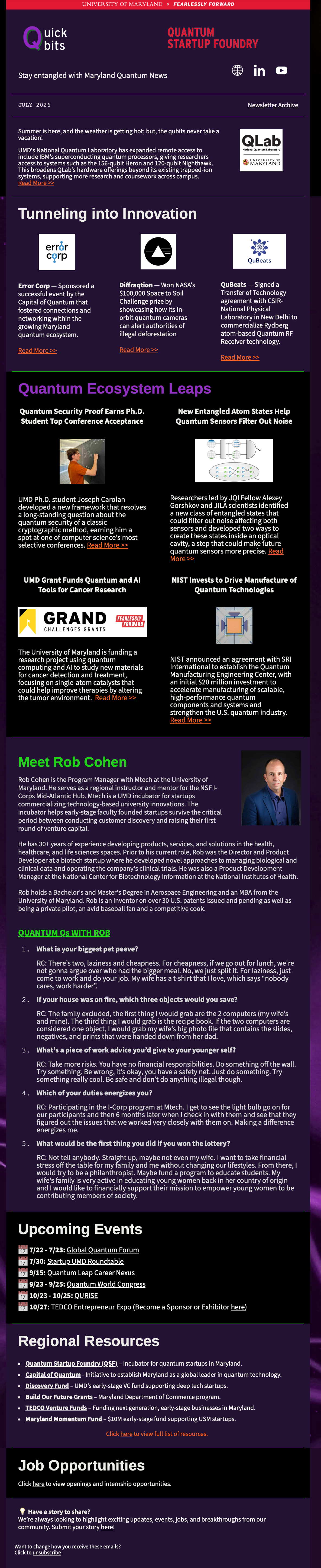 July Newsletter