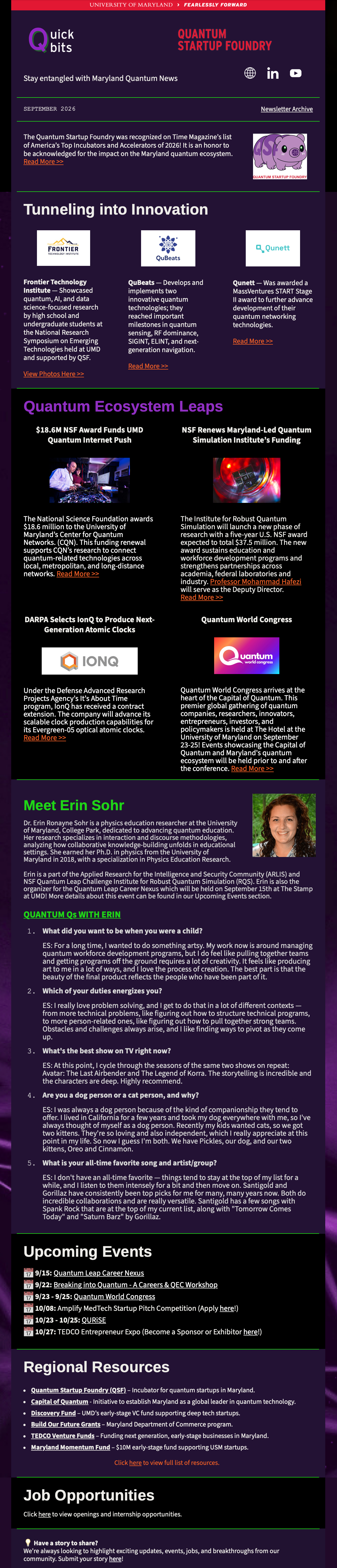September Newsletter